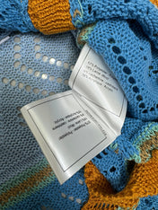 CHANEL EMBROIDERED LOGO OPEN-KNIT VEST 274868