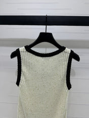 CHANEL ROUND-NECK SEQUIN KNIT VEST 274864