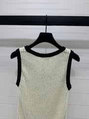 CHANEL ROUND-NECK SEQUIN KNIT VEST 274864