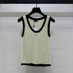 CHANEL ROUND-NECK SEQUIN KNIT VEST 274864