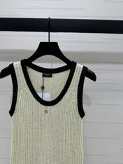 CHANEL ROUND-NECK SEQUIN KNIT VEST 274864