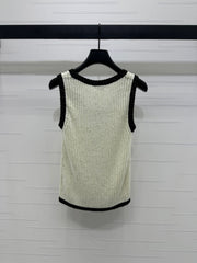 CHANEL ROUND-NECK SEQUIN KNIT VEST 274864