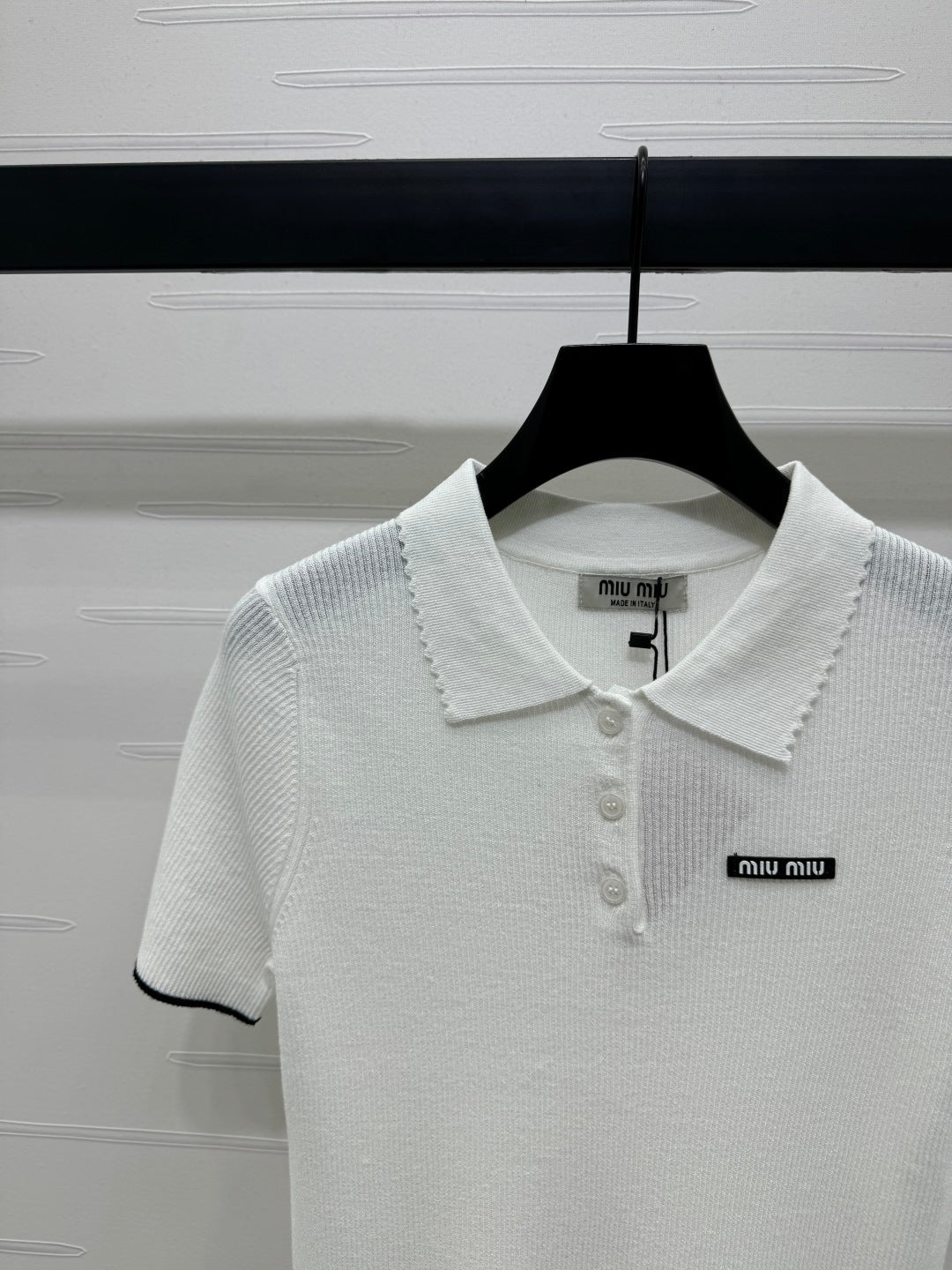 MIUMIU SHORT-SLEEVE KNIT POLO 269424