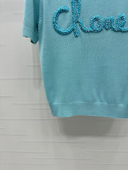 CHANEL SHORT-SLEEVE CREW NECK SWEATER 269417