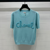CHANEL SHORT-SLEEVE CREW NECK SWEATER 269417