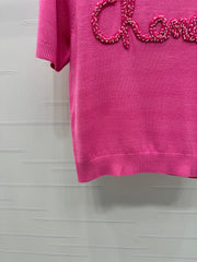 CHANEL SHORT-SLEEVE CREW NECK SWEATER 269418