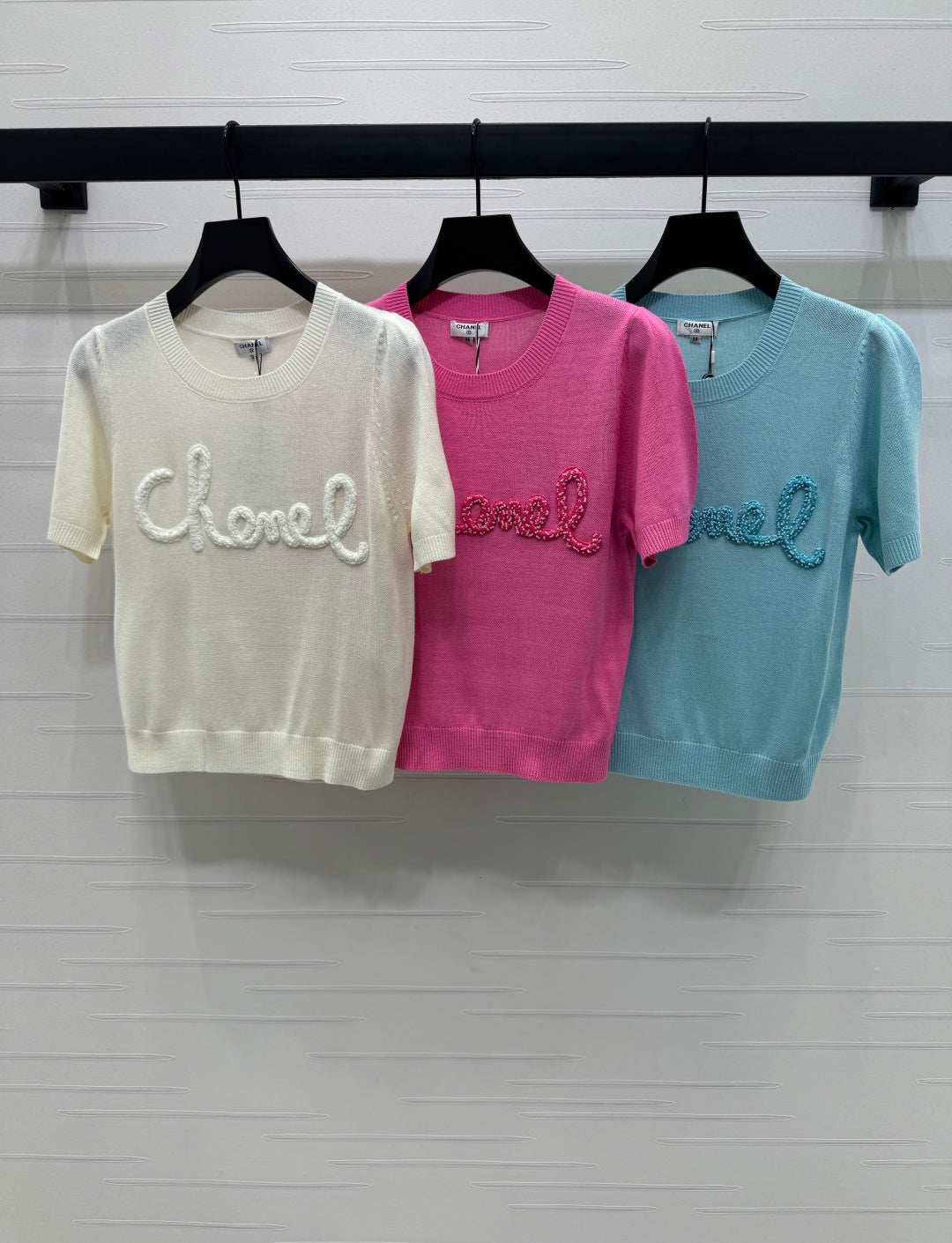 CHANEL SHORT-SLEEVE CREW NECK SWEATER 269419