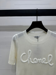 CHANEL SHORT-SLEEVE CREW NECK SWEATER 269419