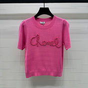 CHANEL SHORT-SLEEVE CREW NECK SWEATER 269418