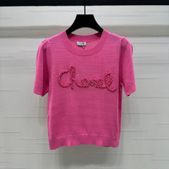 CHANEL SHORT-SLEEVE CREW NECK SWEATER 269418