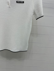 MIUMIU SHORT-SLEEVE KNIT POLO 269424