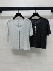 CHANEL SHORT-SLEEVE SEQUINNED KNIT CARDIGAN 269409