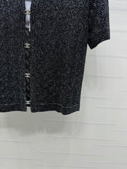 CHANEL SHORT-SLEEVE SEQUINNED KNIT CARDIGAN 269407
