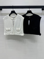 CHANEL CROPPED KNIT SWEATER 269388