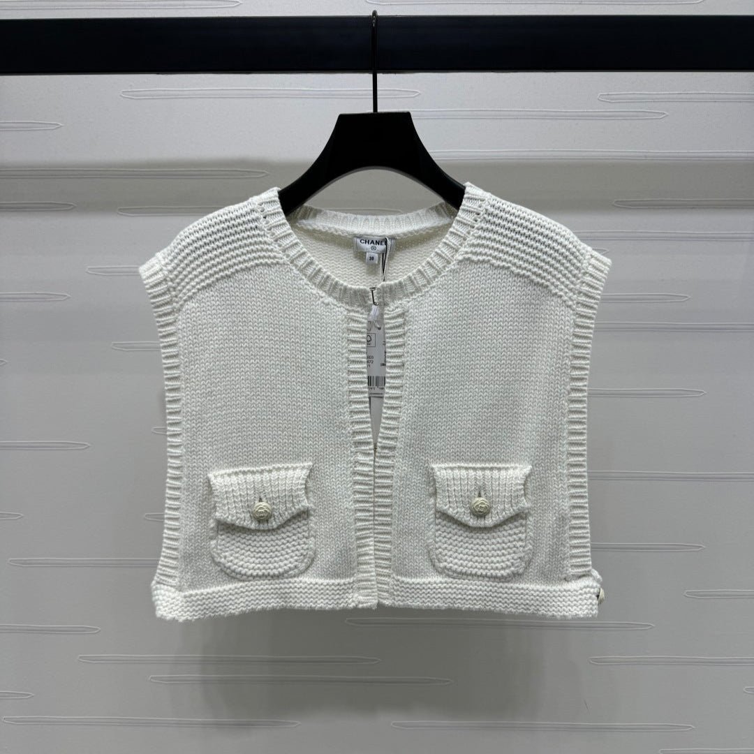 CHANEL CROPPED KNIT SWEATER 269388