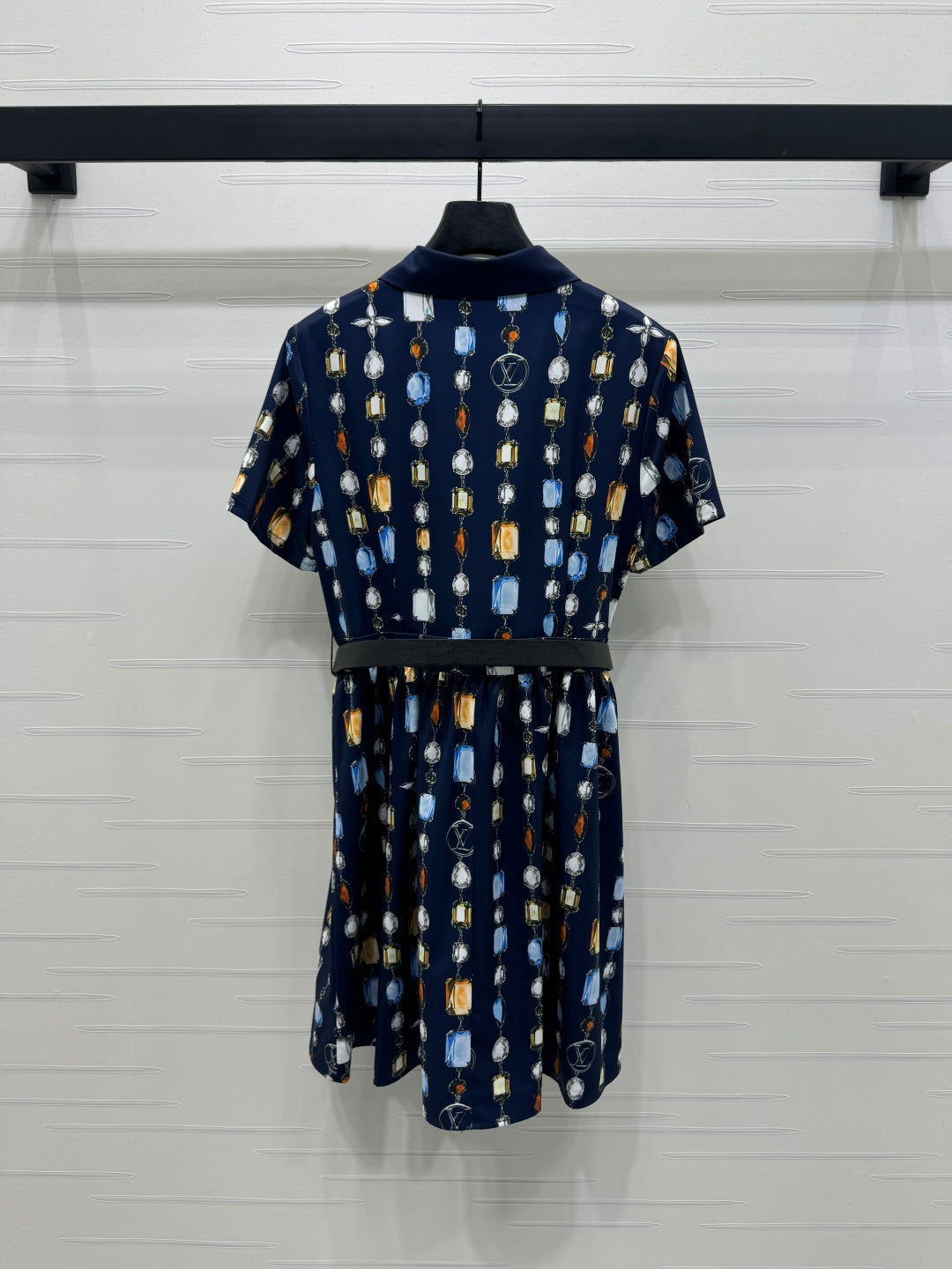 LV SHORT-SLEEVE BELTED DRESS 269529