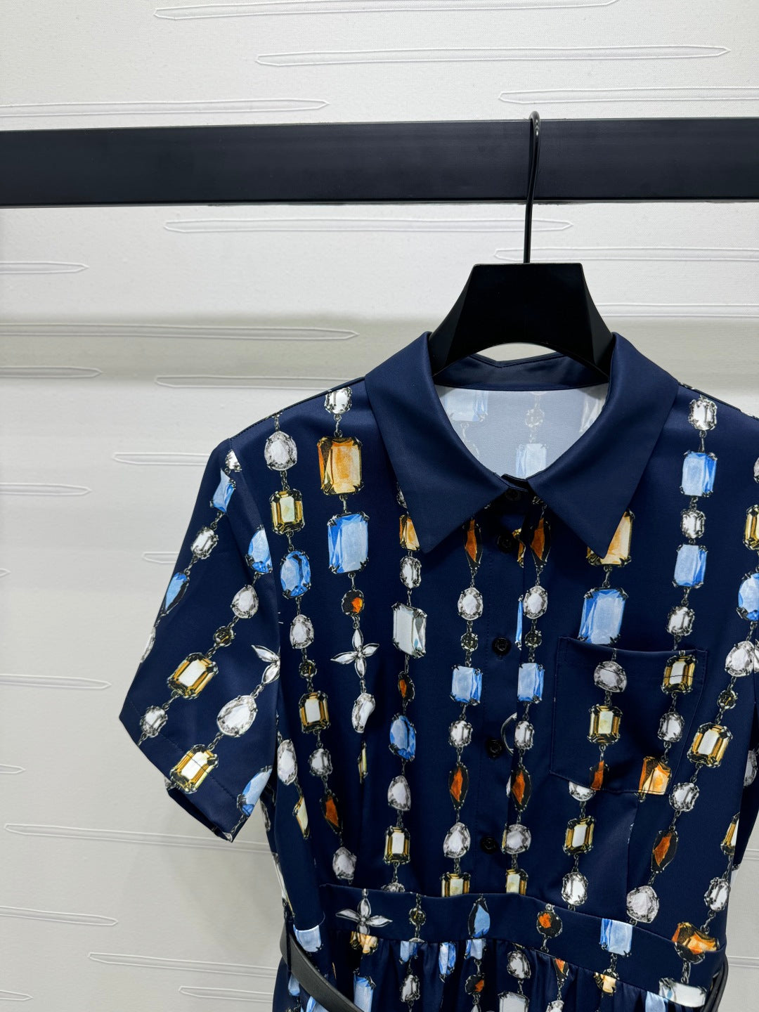 LV SHORT-SLEEVE BELTED DRESS 269529