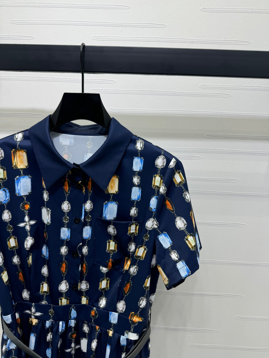 LV SHORT-SLEEVE BELTED DRESS 269529