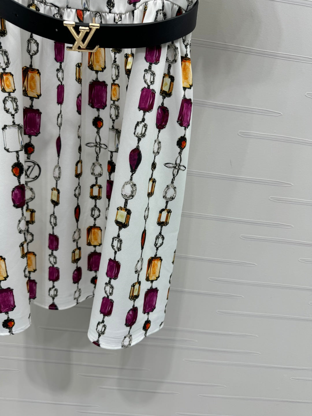 LV SHORT-SLEEVE BELTED DRESS 269527