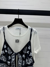 LOEWE TWO PIECE TOP WHITE AND BLACK 274903