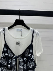 LOEWE TWO PIECE TOP WHITE AND BLACK 274903