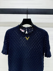 VALENTINO SHORT SLEEVE T-SHIRT NAVY BLUE 274908