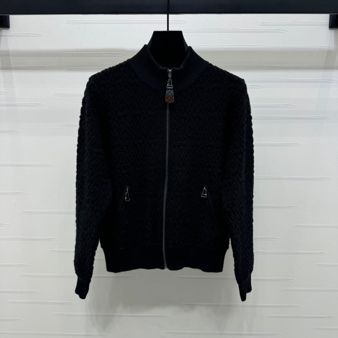 LV ZIP-UP LONG-SLEEVE KNIT CARDIGAN 274961