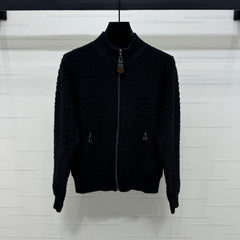 LV ZIP-UP LONG-SLEEVE KNIT CARDIGAN 274961