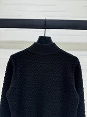 LV ZIP-UP LONG-SLEEVE KNIT CARDIGAN 274961