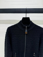 LV ZIP-UP LONG-SLEEVE KNIT CARDIGAN 274961