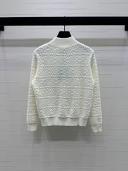 LV ZIP-UP LONG-SLEEVE KNIT CARDIGAN 274960