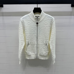 LV ZIP-UP LONG-SLEEVE KNIT CARDIGAN 274960
