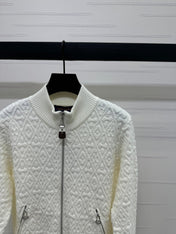 LV ZIP-UP LONG-SLEEVE KNIT CARDIGAN 274960