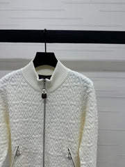 LV ZIP-UP LONG-SLEEVE KNIT CARDIGAN 274960