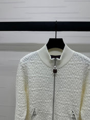 LV ZIP-UP LONG-SLEEVE KNIT CARDIGAN 274960