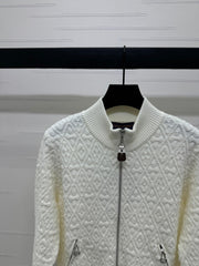 LV ZIP-UP LONG-SLEEVE KNIT CARDIGAN 274960