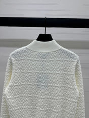 LV ZIP-UP LONG-SLEEVE KNIT CARDIGAN 274960