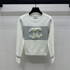 CHANEL CREW NECK LONG-SLEEVE KNIT SWEATER 274953