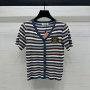 MIUMIU  SHORT-SLEEVE KNIT CARDIGAN 274943