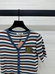MIUMIU  SHORT-SLEEVE KNIT CARDIGAN 274943