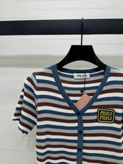 MIUMIU  SHORT-SLEEVE KNIT CARDIGAN 274943