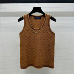 LV ROUND-NECK KNITTED SLEEVELESS VEST 274937