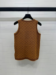 LV ROUND-NECK KNITTED SLEEVELESS VEST 274937