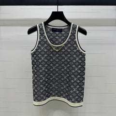 LV ROUND-NECK KNITTED SLEEVELESS VEST 274936