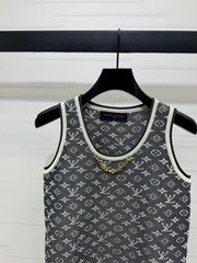 LV ROUND-NECK KNITTED SLEEVELESS VEST 274936