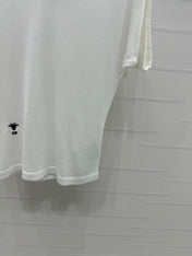 DIOR V-NECK KNITTED SHORT-SLEEVE T-SHIRT WHITE 274934