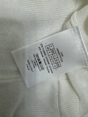 DIOR V-NECK KNITTED SHORT-SLEEVE T-SHIRT WHITE 274934