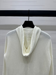 DIOR HOODED LONG-SLEEVE CARDIGAN 274929