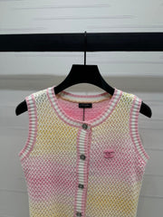 CHANEL KNITTED BUTTONED SLEEVELESS VEST 274921