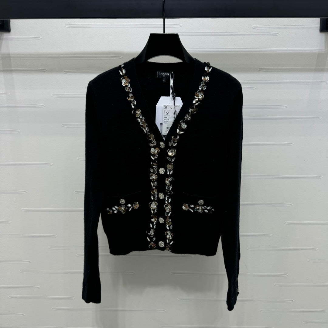 CHANEL KNIT CARDIGAN BLACK 274916